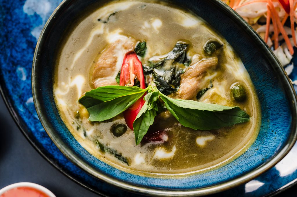 Thai green curry with chicken